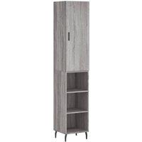 Berkfield Home Highboard Grey Sonoma 34.5x34x180 cm Engineered Wood