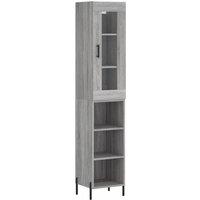 Berkfield Home Highboard Grey Sonoma 34.5x34x180 cm Engineered Wood