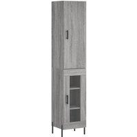 Berkfield Home Highboard Grey Sonoma 34.5x34x180 cm Engineered Wood