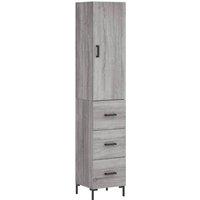 Berkfield Home Highboard Grey Sonoma 34.5x34x180 cm Engineered Wood