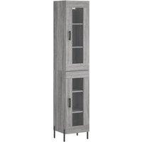 Berkfield Home Highboard Grey Sonoma 34.5x34x180 cm Engineered Wood