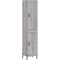 Berkfield Home Highboard Grey Sonoma 34.5x34x180 cm Engineered Wood