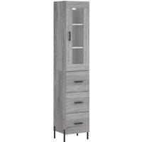 Berkfield Home Highboard Grey Sonoma 34.5x34x180 cm Engineered Wood