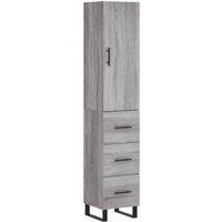 Berkfield Home Highboard Grey Sonoma 34.5x34x180 cm Engineered Wood