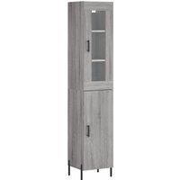 Berkfield Home Highboard Grey Sonoma 34.5x34x180 cm Engineered Wood
