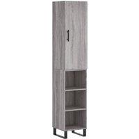 Berkfield Home Highboard Grey Sonoma 34.5x34x180 cm Engineered Wood