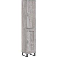 Berkfield Home Highboard Grey Sonoma 34.5x34x180 cm Engineered Wood