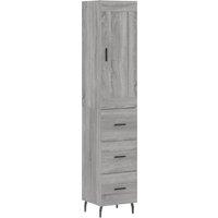 Berkfield Home Highboard Grey Sonoma 34.5x34x180 cm Engineered Wood