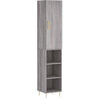 Berkfield Home Highboard Grey Sonoma 34.5x34x180 cm Engineered Wood