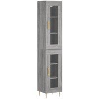 Berkfield Home Highboard Grey Sonoma 34.5x34x180 cm Engineered Wood