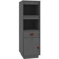 Berkfield Home Highboard Grey 34x40x108, 5 cm Solid Wood Pine