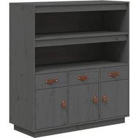 Berkfield Home Highboard Grey 100x40x108.5 cm Solid Wood Pine