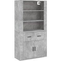 Berkfield Home Highboard Concrete Grey Engineered Wood