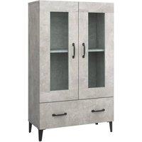 Berkfield Home Highboard Concrete Grey 70x31x115 cm Engineered Wood | Size: 70 x 31 x 115 cm