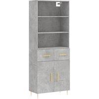Berkfield Home Highboard Concrete Grey 69.5x34x180 cm Engineered Wood