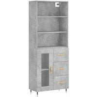 Berkfield Home Highboard Concrete Grey 69.5x34x180 cm Engineered Wood