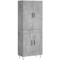 Berkfield Home Highboard Concrete Grey 69.5x34x180 cm Engineered Wood
