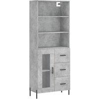 Berkfield Home Highboard Concrete Grey 69.5x34x180 cm Engineered Wood