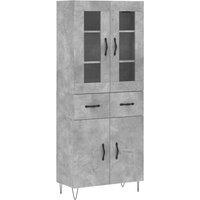 Berkfield Home Highboard Concrete Grey 69.5x34x180 cm Engineered Wood
