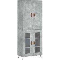 Berkfield Home Highboard Concrete Grey 69.5x34x180 cm Engineered Wood