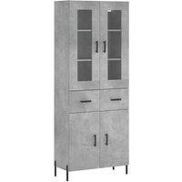 Berkfield Home Highboard Concrete Grey 69.5x34x180 cm Engineered Wood