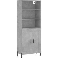 Berkfield Home Highboard Concrete Grey 69.5x34x180 cm Engineered Wood