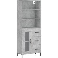 Berkfield Home Highboard Concrete Grey 69.5x34x180 cm Engineered Wood