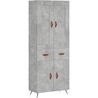 Berkfield Home Highboard Concrete Grey 69.5x34x180 cm Engineered Wood