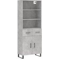 Berkfield Home Highboard Concrete Grey 69.5x34x180 cm Engineered Wood