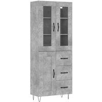 Berkfield Home Highboard Concrete Grey 69.5x34x180 cm Engineered Wood