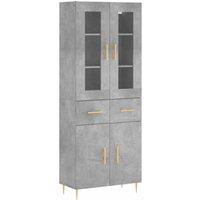Berkfield Home Highboard Concrete Grey 69.5x34x180 cm Engineered Wood