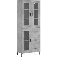 Berkfield Home Highboard Concrete Grey 69.5x34x180 cm Engineered Wood
