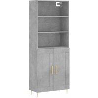 Berkfield Home Highboard Concrete Grey 69.5x34x180 cm Engineered Wood
