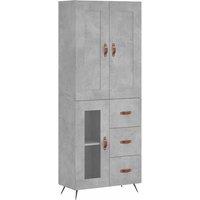 Berkfield Home Highboard Concrete Grey 69.5x34x180 cm Engineered Wood