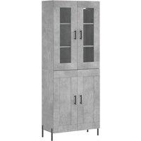 Berkfield Home Highboard Concrete Grey 69.5x34x180 cm Engineered Wood