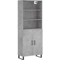 Berkfield Home Highboard Concrete Grey 69.5x34x180 cm Engineered Wood