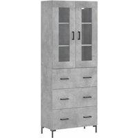 Berkfield Home Highboard Concrete Grey 69.5x34x180 cm Engineered Wood