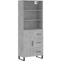 Berkfield Home Highboard Concrete Grey 69.5x34x180 cm Engineered Wood