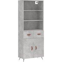 Berkfield Home Highboard Concrete Grey 69.5x34x180 cm Engineered Wood