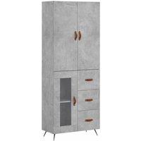 Berkfield Home Highboard Concrete Grey 69.5x34x180 cm Engineered Wood
