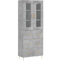 Berkfield Home Highboard Concrete Grey 69.5x34x180 cm Engineered Wood
