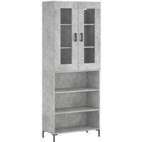 Berkfield Home Highboard Concrete Grey 69.5x34x180 cm Engineered Wood