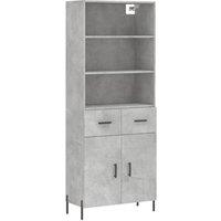 Berkfield Home Highboard Concrete Grey 69.5x34x180 cm Engineered Wood