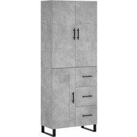 Berkfield Home Highboard Concrete Grey 69.5x34x180 cm Engineered Wood
