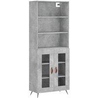Berkfield Home Highboard Concrete Grey 69.5x34x180 cm Engineered Wood