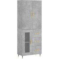 Berkfield Home Highboard Concrete Grey 69.5x34x180 cm Engineered Wood