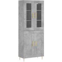 Berkfield Home Highboard Concrete Grey 69.5x34x180 cm Engineered Wood