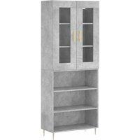 Berkfield Home Highboard Concrete Grey 69.5x34x180 cm Engineered Wood