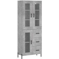 Berkfield Home Highboard Concrete Grey 69.5x34x180 cm Engineered Wood