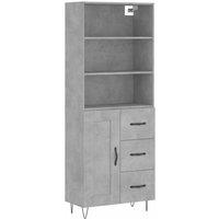 Berkfield Home Highboard Concrete Grey 69.5x34x180 cm Engineered Wood